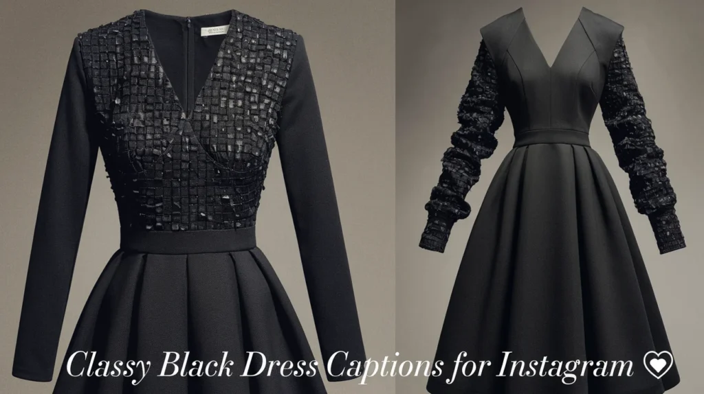 Classy Black Dress Captions for Instagram