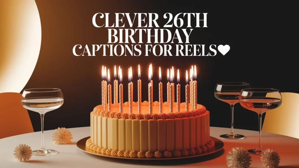 Clever 26th Birthday Captions for Reels