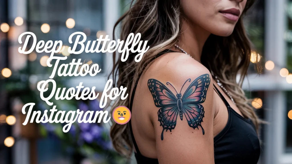 Deep Butterfly Tattoo Quotes for Instagram