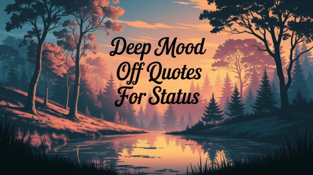 Deep Mood Off Quotes for Status