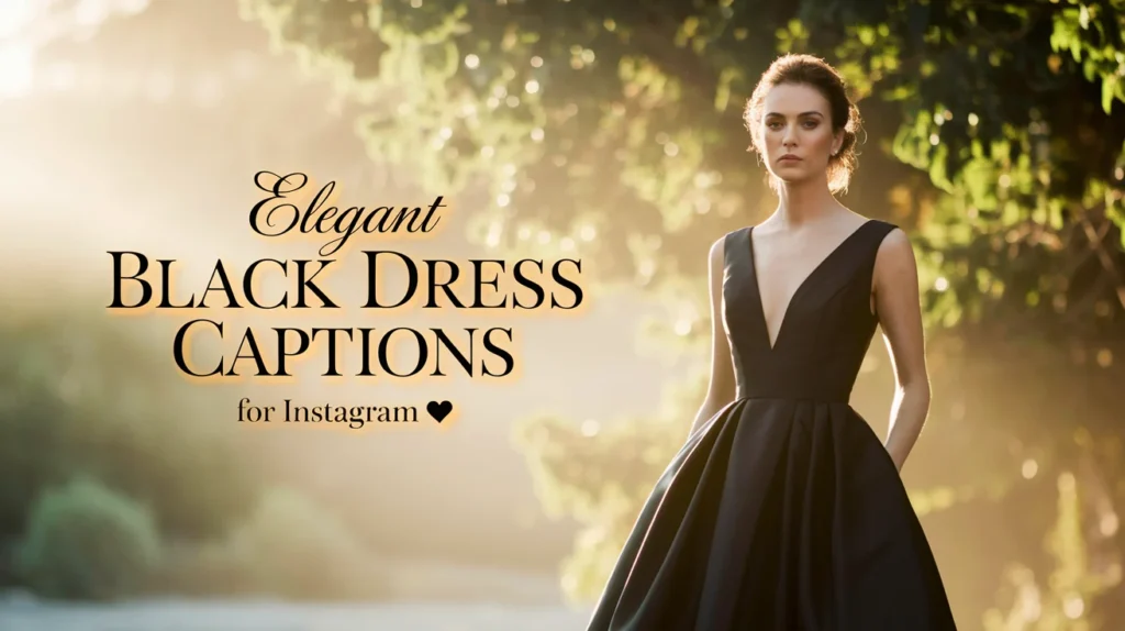 Elegant Black Dress Captions for Instagram
