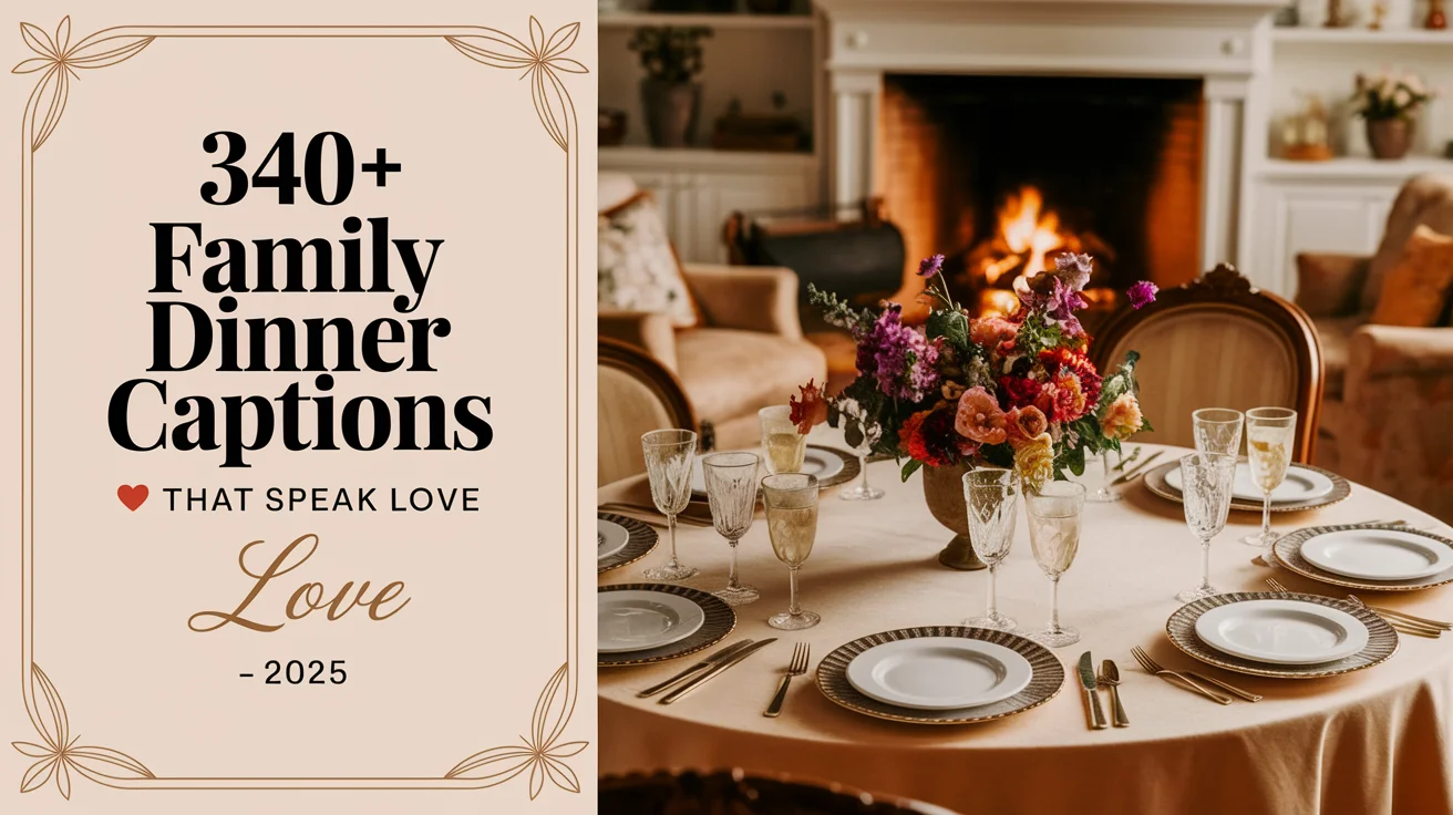 Family Dinner Captions