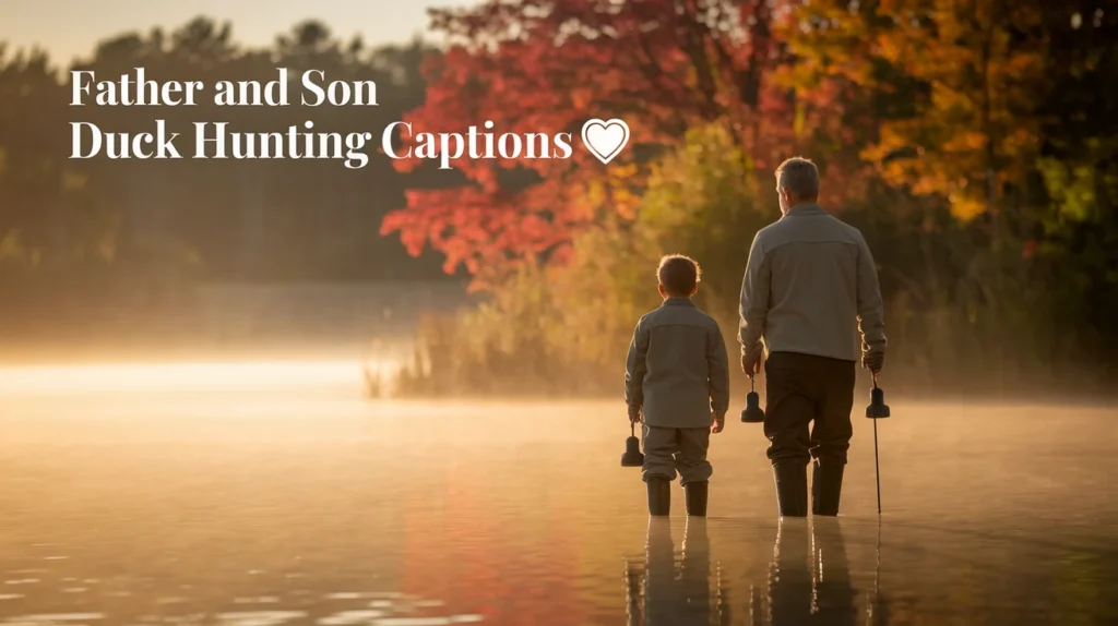 Father and Son Duck Hunting Captions