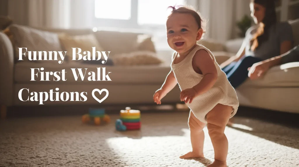 Funny Baby First Walk Captions