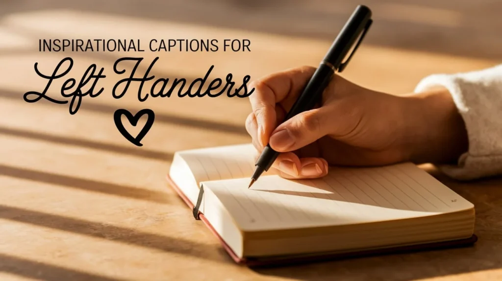 Inspirational Captions for Left Handers