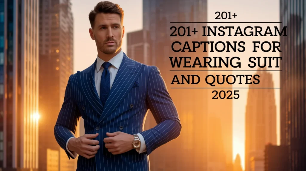 Instagram Captions for Wearing Suit and Quotes