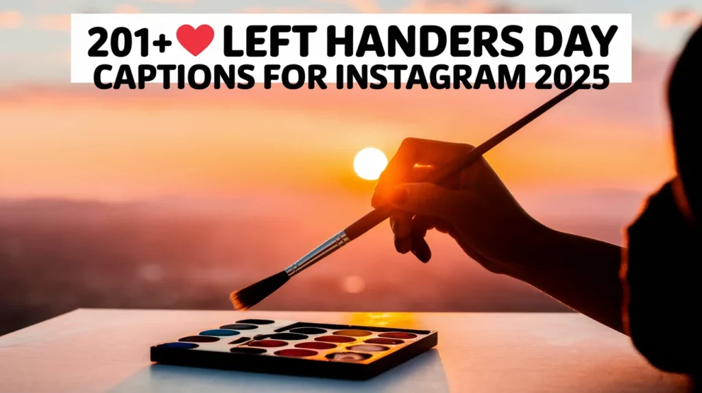 Left Handers Day Captions for Instagram