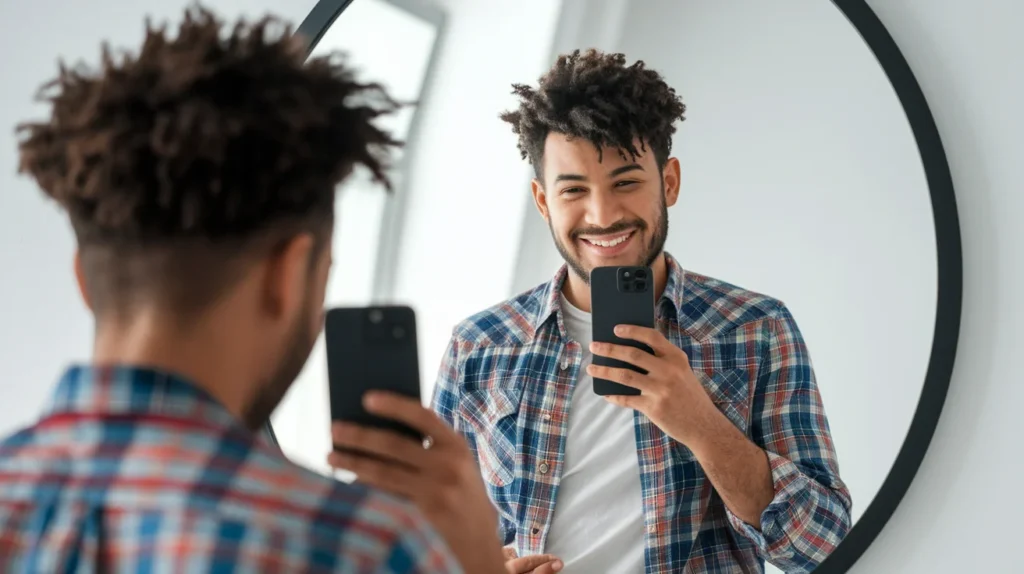 Mirror Selfie Captions for Boys