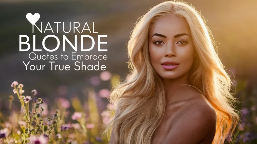 Natural Blonde Quotes to Embrace Your True Shade