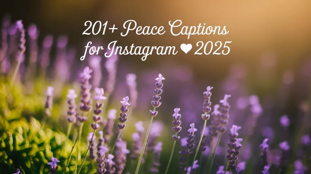 Peace Captions for Instagram