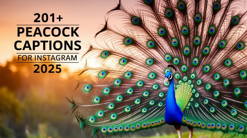 Peacock Captions for Instagram