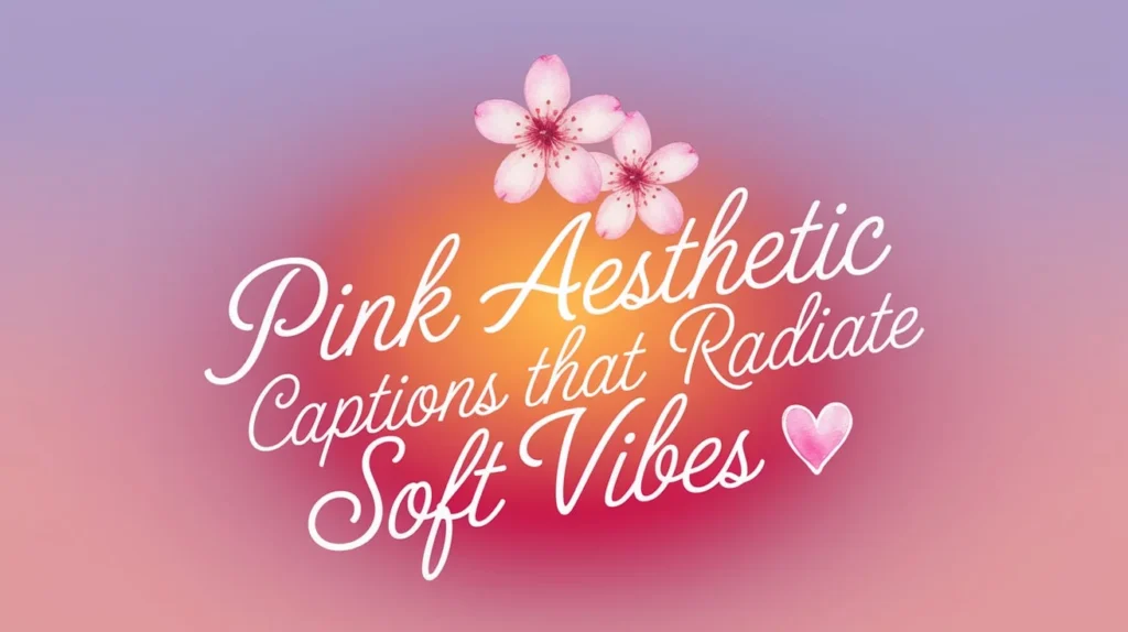 Pink Aesthetic Captions That Radiate Soft Vibes