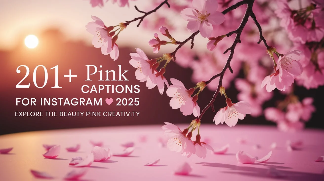 Pink Captions for Instagram