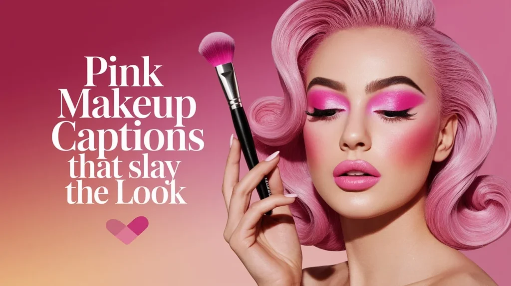 Pink Makeup Captions That Slay the Look