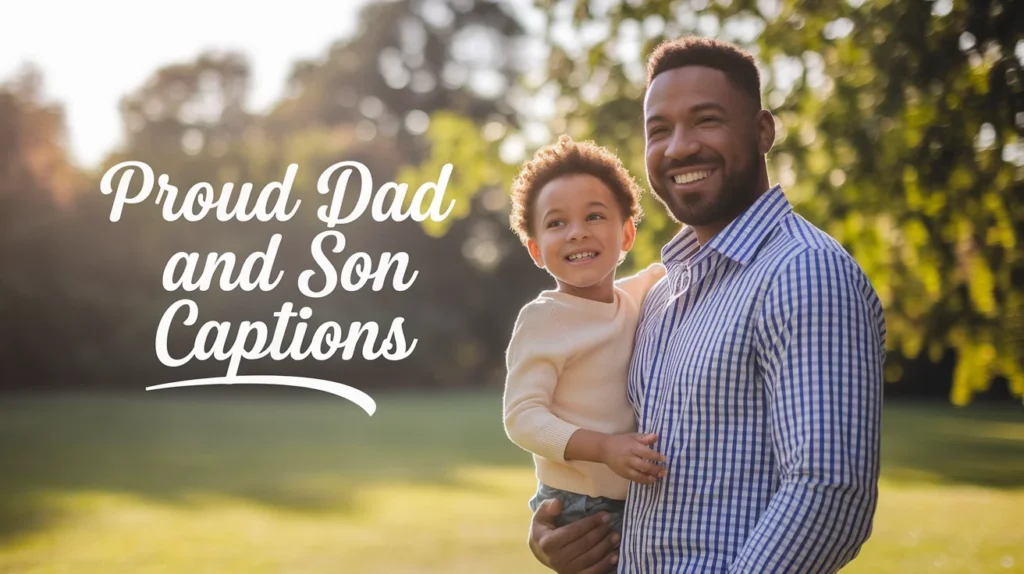 Proud Dad and Son Captions