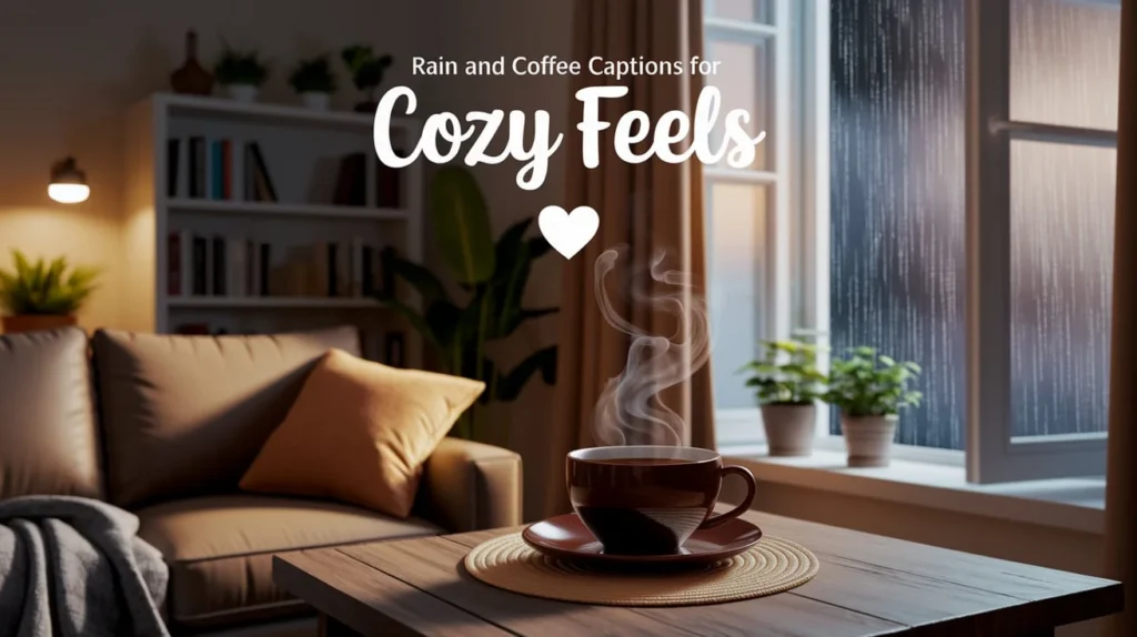 Rain and Coffee Captions for Cozy Feels