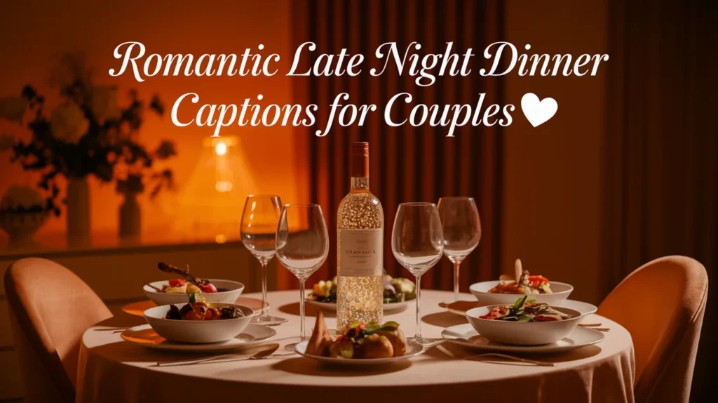 Romantic Late Night Dinner Captions for Couples