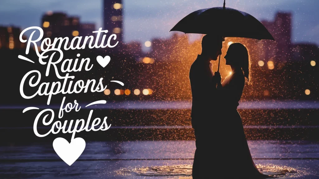 Romantic Rain Captions for Couples