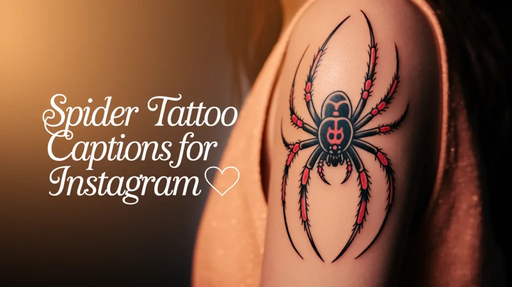 Spider Tattoo Captions for Instagram