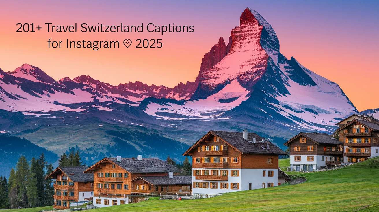 Travel Switzerland Captions for Instagram