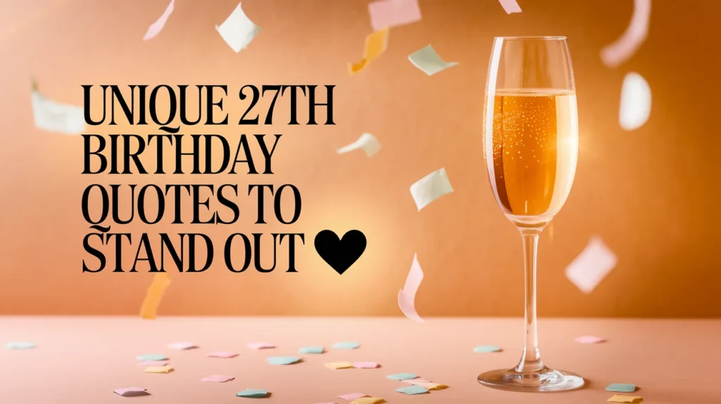 Unique 27th Birthday Quotes to Stand Out