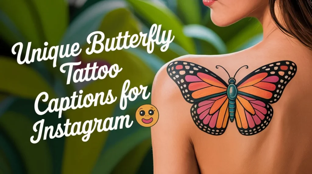 Unique Butterfly Tattoo Captions for Instagram