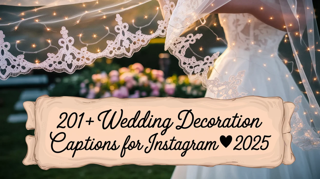 Wedding Decoration Captions For Instagram
