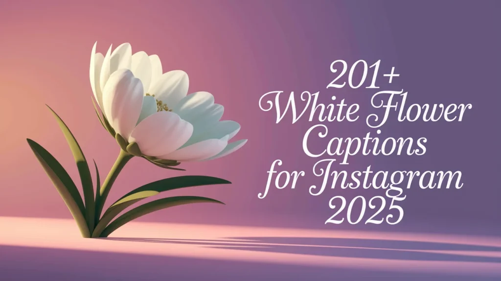 White Flower Captions for Instagram