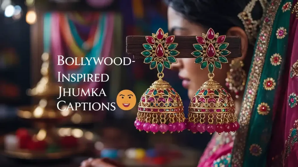 Bollywood-Inspired Jhumka Captions