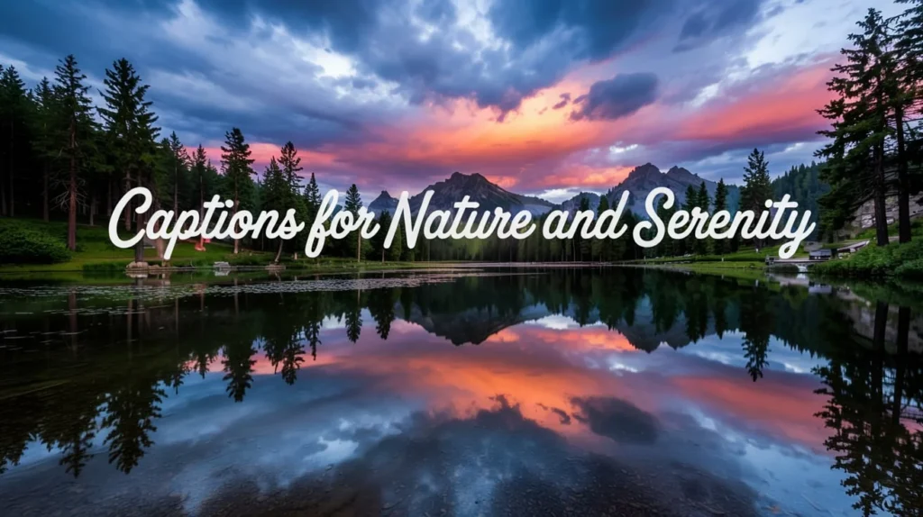 Captions for Nature and Serenity