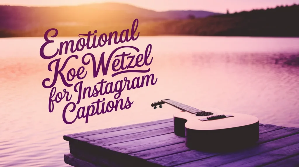Emotional Koe Wetzel Lyrics for Instagram Captions