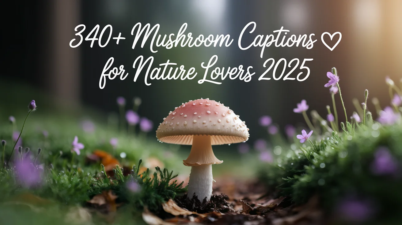 Mushroom Captions Nature Lovers