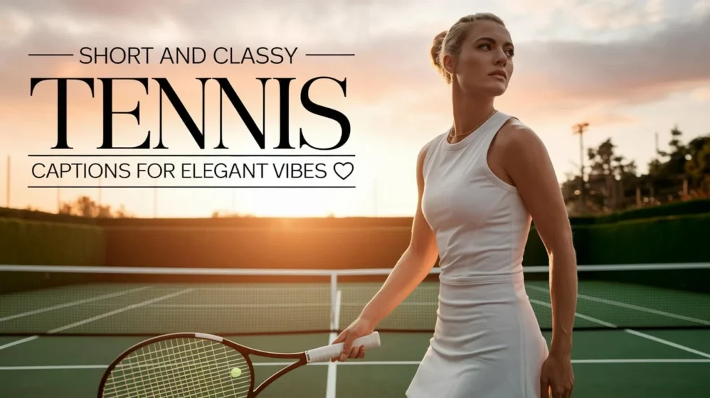 Short and Classy Tennis Captions for Elegant Vibes