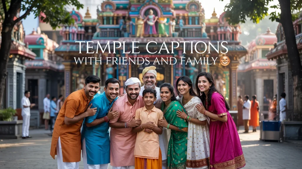 Temple Captions with Friends and Family