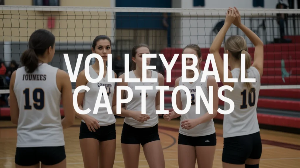 Volleyball Team Captions